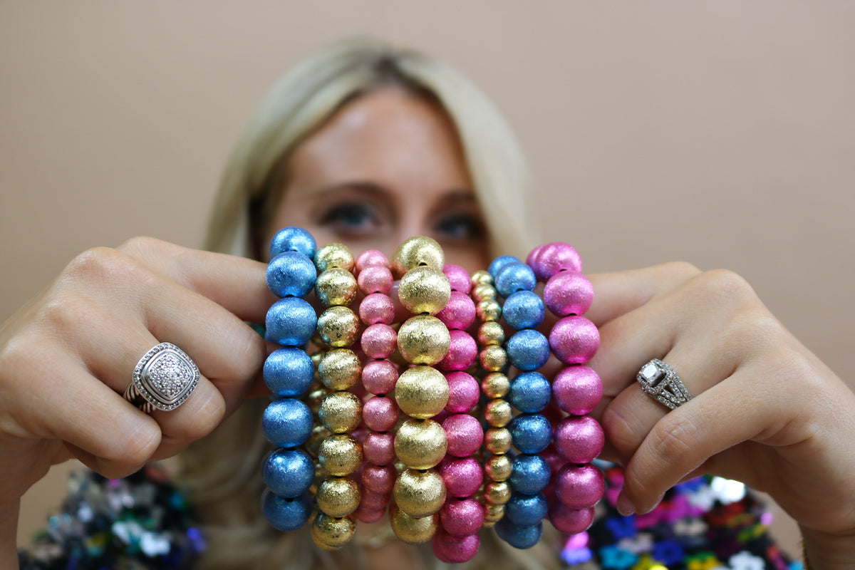 Taylor Shaye Designs Metallic Candy Bracelets-Blue - Sage & Willow