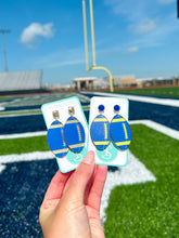 Load image into Gallery viewer, Blue/Gold Acrylic Footballs
