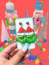 Load image into Gallery viewer, The, The, The.... THE GRINCH Earrings
