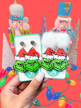 Load image into Gallery viewer, The, The, The.... THE GRINCH Earrings
