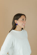 Load image into Gallery viewer, Navy Callie Hoops
