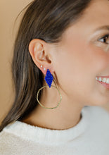 Load image into Gallery viewer, Navy Callie Hoops
