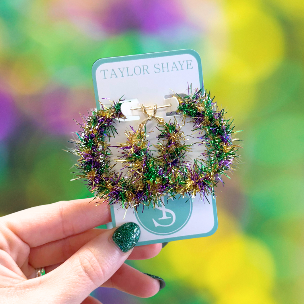 Mardi-Gras Pom Hoops