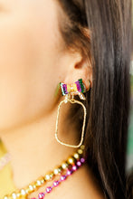 Load image into Gallery viewer, Mardi Gras Bethany Bow Hoops
