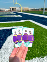 Load image into Gallery viewer, Purple/Gold Acrylic Footballs
