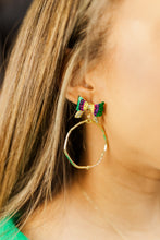 Load image into Gallery viewer, Mardi Gras Bethany Bow Hoops
