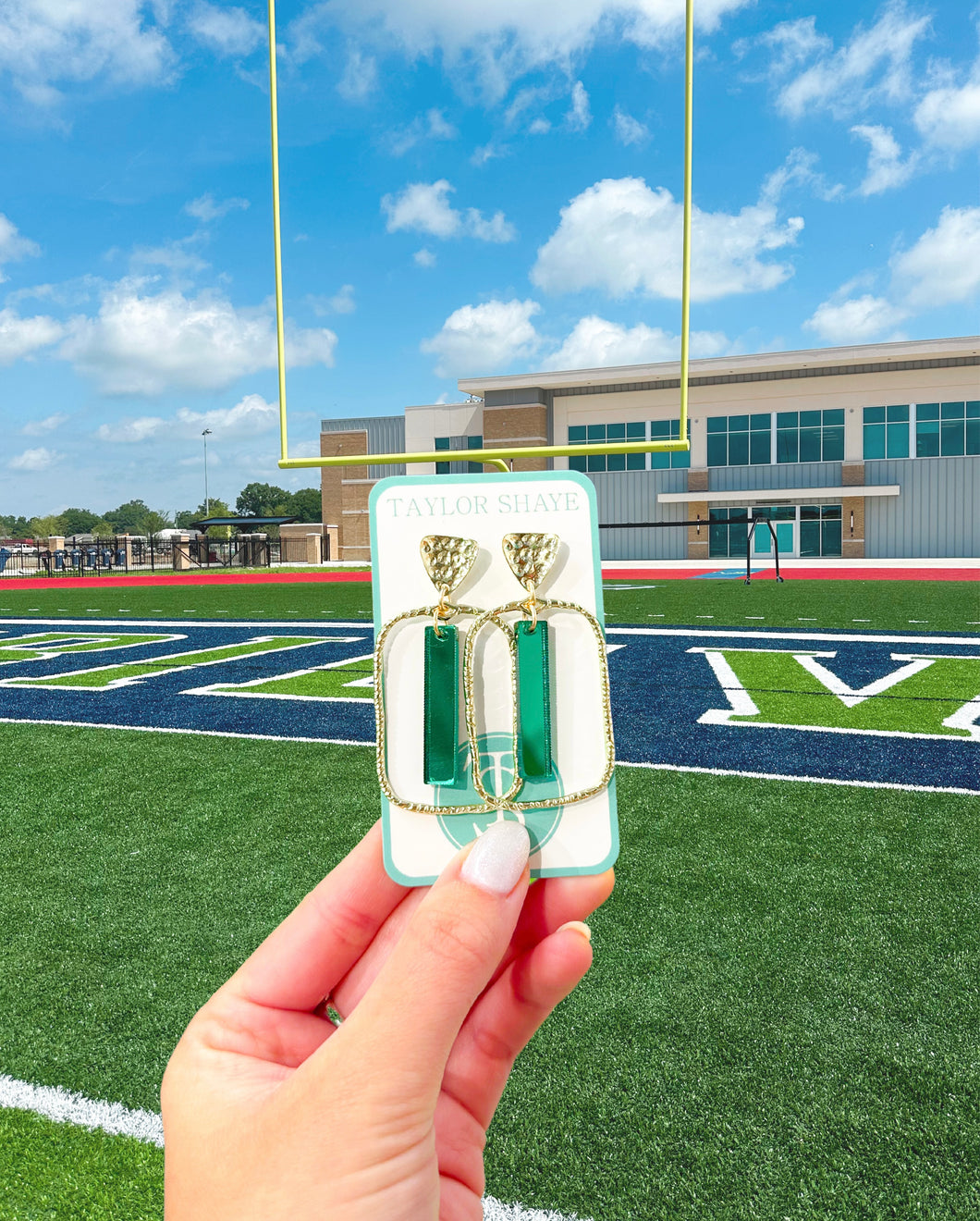 Green Mirror Stick Hoops