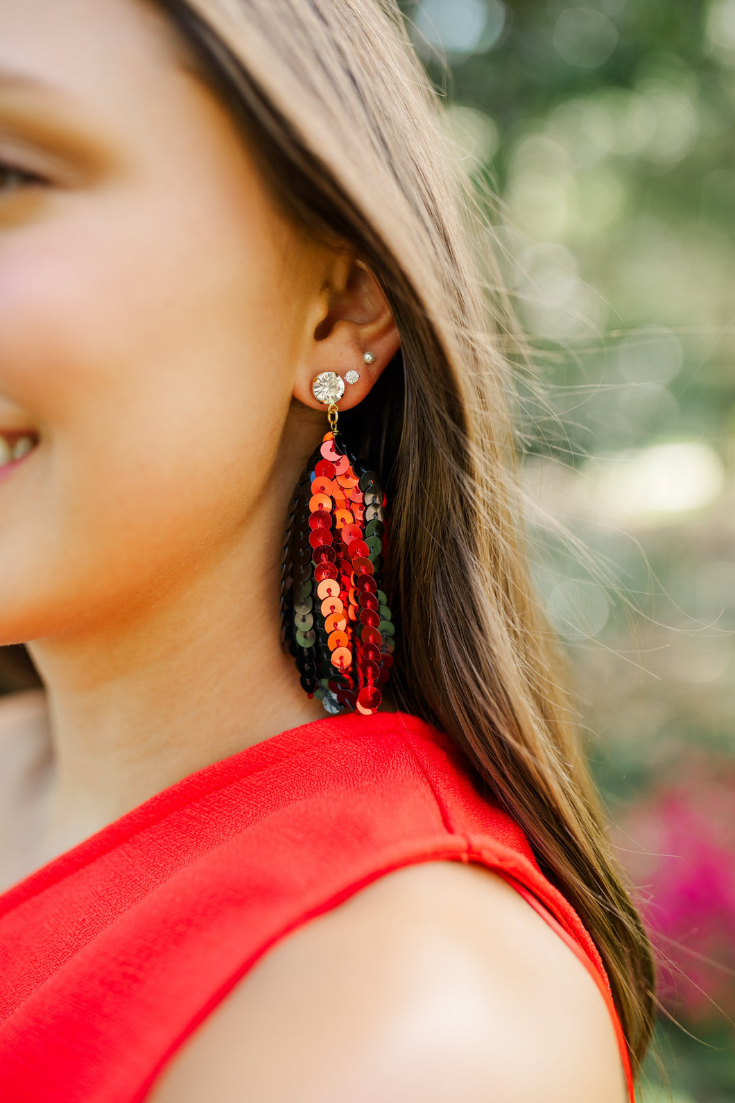 Red/Black Sequin Tassels