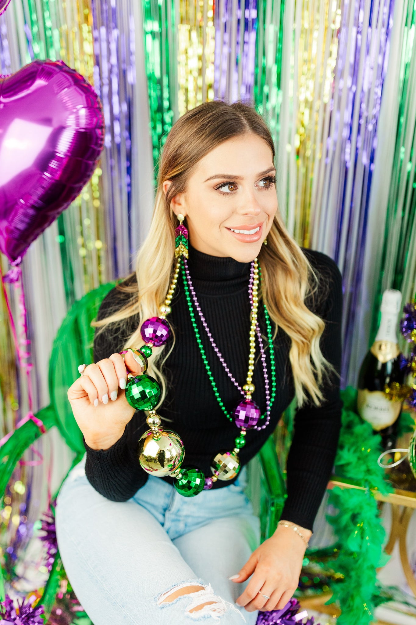 taylor shaye mardi gras earrings