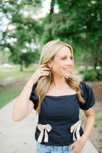 Load image into Gallery viewer, Black/Gold Sequin Tassels
