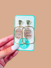 Load image into Gallery viewer, Rose Shimmer Oval Hoops
