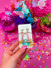 Load image into Gallery viewer, Pink McCall Stick Hoops
