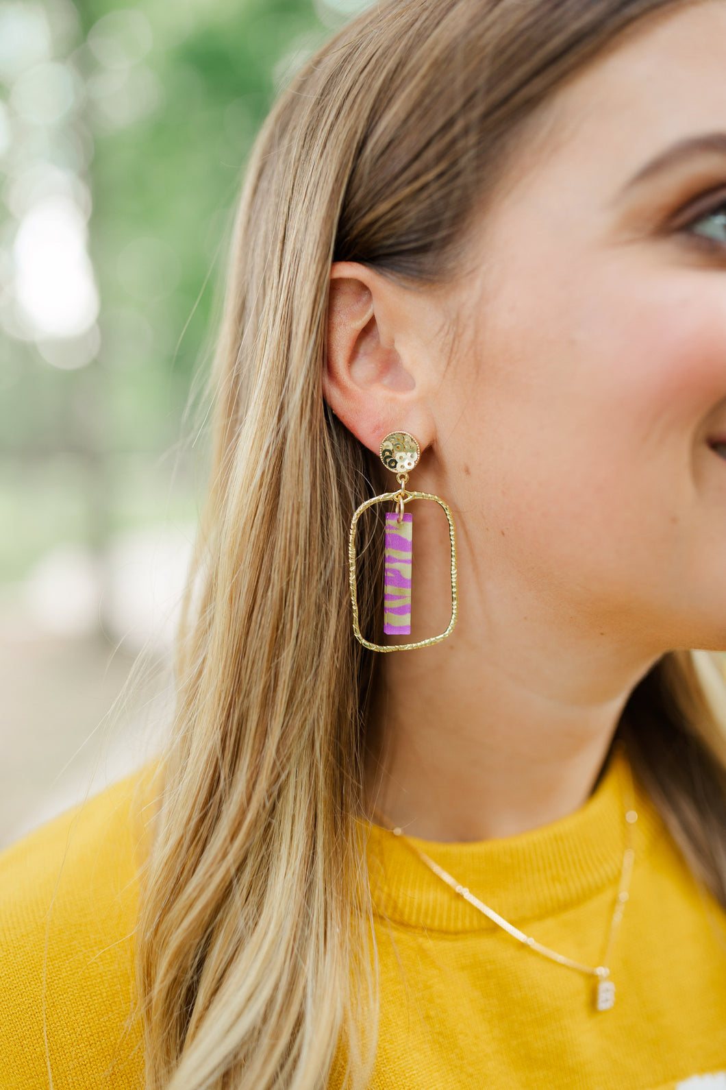 Tiger Stripe Stick Hoops