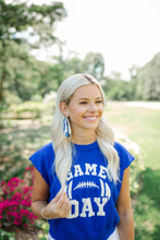 Load image into Gallery viewer, Blue/White Sequin Tassels
