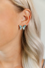 Load image into Gallery viewer, Colorful Crystal Butterfly Studs
