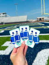 Load image into Gallery viewer, Blue/White Acrylic Footballs
