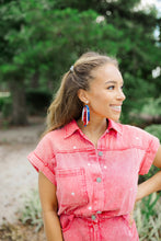 Load image into Gallery viewer, Red/Blue Sequin Tassels
