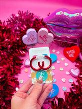 Load image into Gallery viewer, Valentine&#39;s Metallic  Hoops
