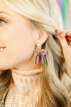 Load image into Gallery viewer, Mardi Gras Beaded Bow Drops (PRE-ORDER)
