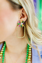 Load image into Gallery viewer, Mardi Gras Sequin Sunburst Hoops
