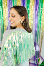 Load image into Gallery viewer, Mardi Gras Sequin Sunburst Hoops
