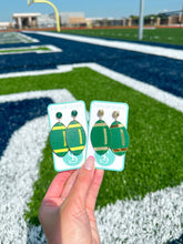 Load image into Gallery viewer, Green/Gold Acrylic Footballs
