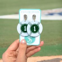 Load image into Gallery viewer, Green Glitter Custom Number Baseballs
