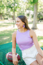 Load image into Gallery viewer, Purple/White Acrylic Footballs
