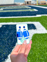 Load image into Gallery viewer, Blue/White Acrylic Footballs
