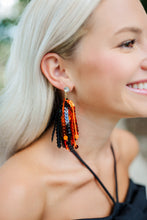 Load image into Gallery viewer, Orange/Black Sequin Tassels
