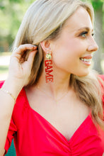 Load image into Gallery viewer, Acrylic Red/Silver Glitter Gameday Drops
