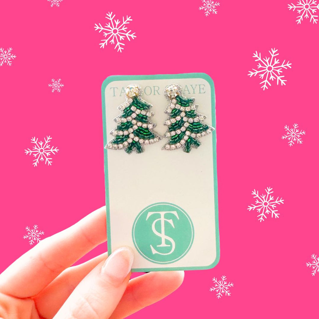 Beaded Green Trees