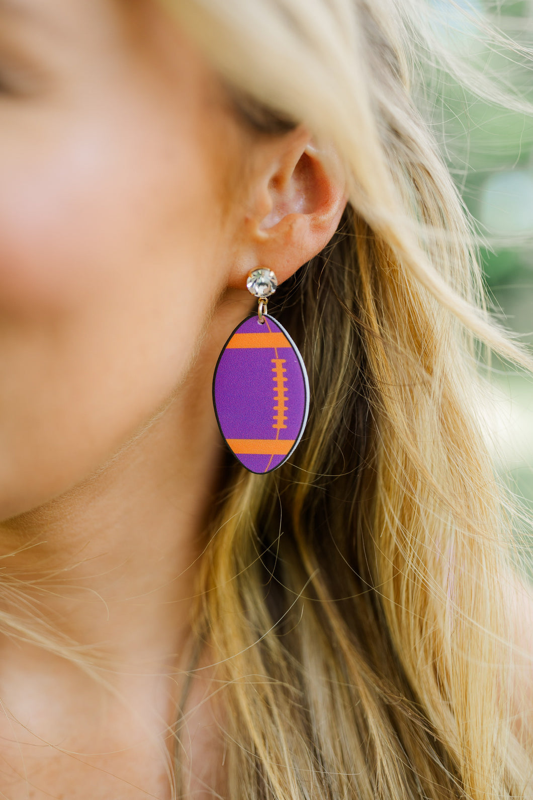 Purple/Orange Acrylic Footballs