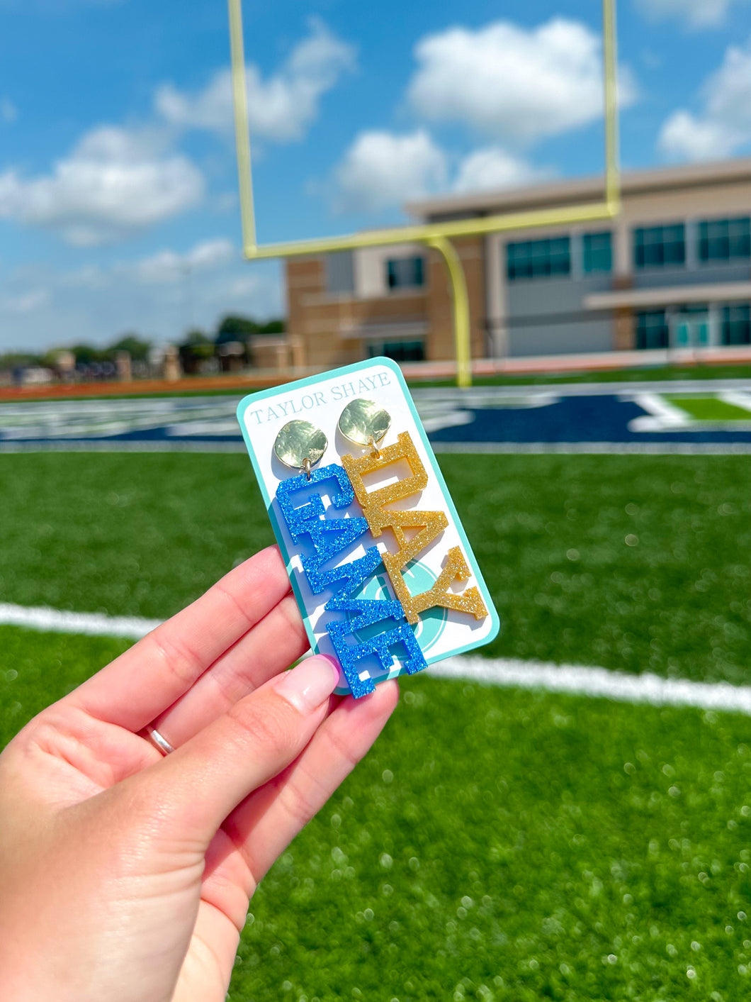 Acrylic Blue/Gold Gameday Drops