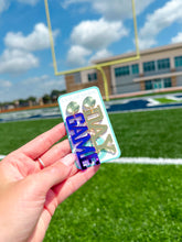 Load image into Gallery viewer, Acrylic Purple/Gold Mirror Gameday Drops
