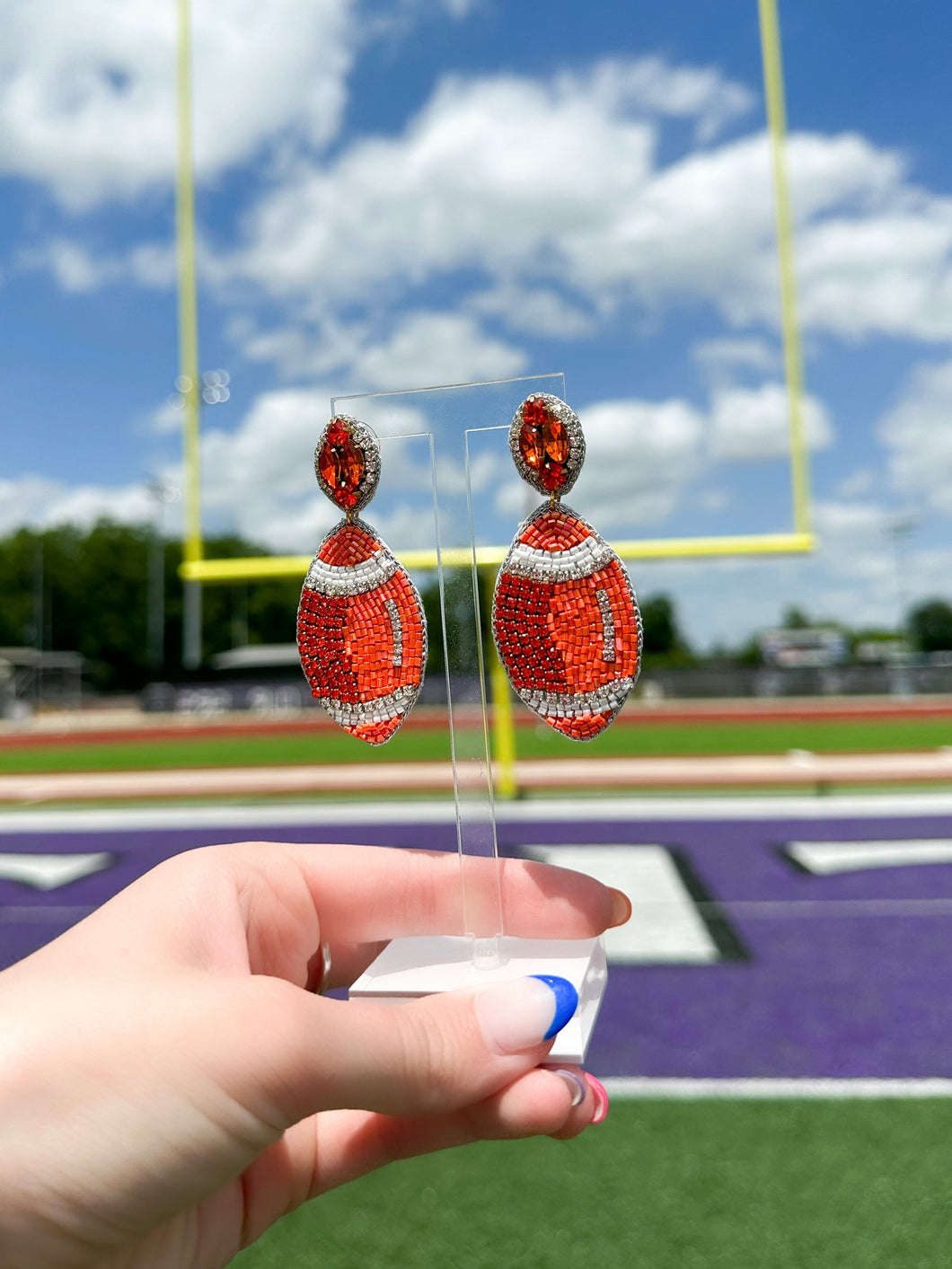 Beaded Orange Footballs