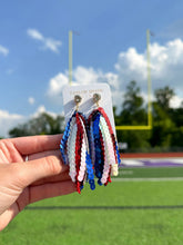 Load image into Gallery viewer, Red/Blue Sequin Tassels
