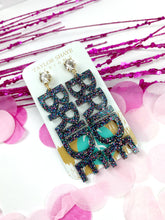 Load image into Gallery viewer, Rainbow Glitter Bride Earrings
