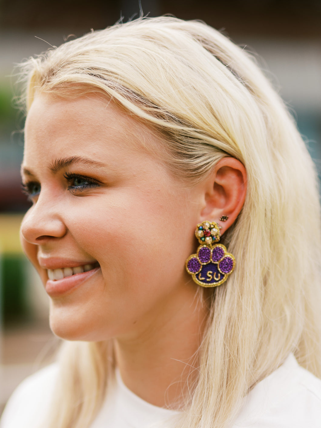 LSU Tiger Paw Earrings