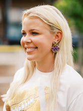 Load image into Gallery viewer, LSU Tiger Paw Earrings
