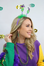 Load image into Gallery viewer, Mardi Gras Glitter Stick Hoops
